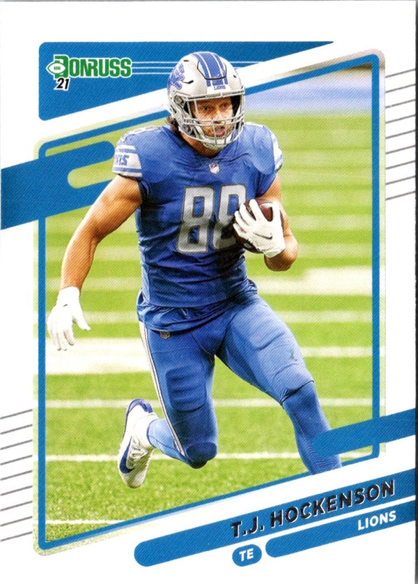 2021 Donruss Press Proof Blue T.J. Hockenson #176