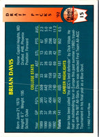 1992 Front Row Draft Picks Brian Davis #15