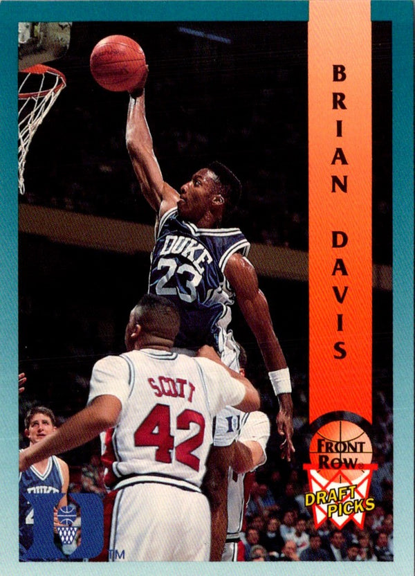 1992 Front Row Draft Picks Brian Davis #15