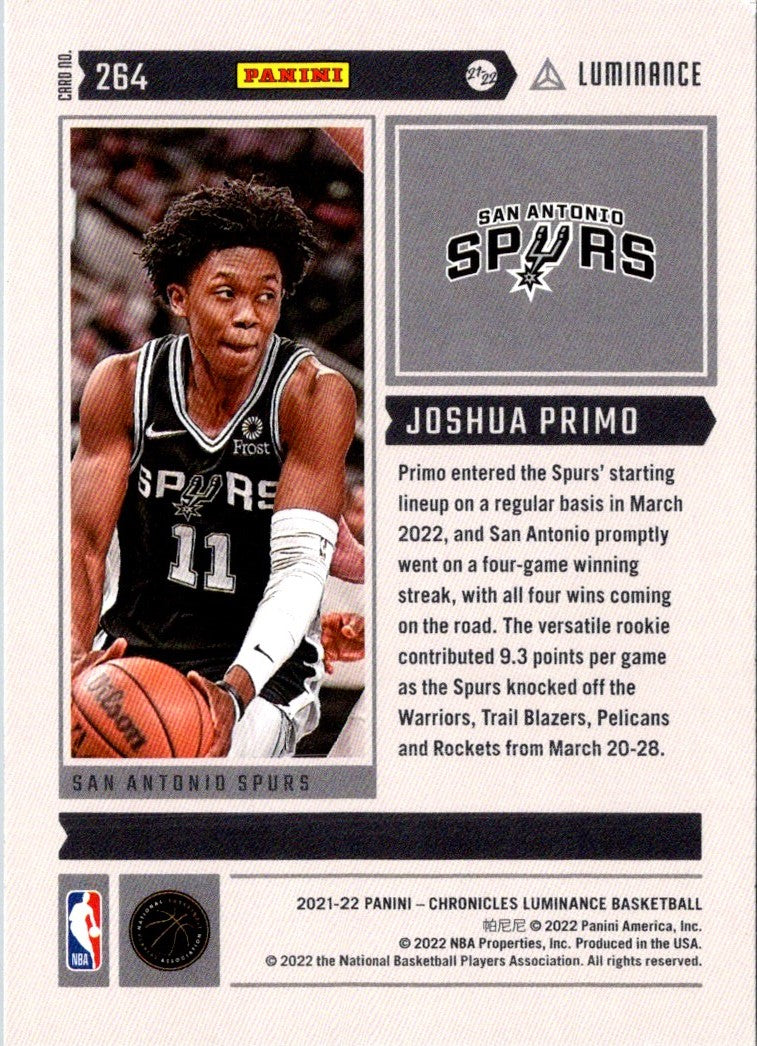 2021 Panini Chronicles Joshua Primo