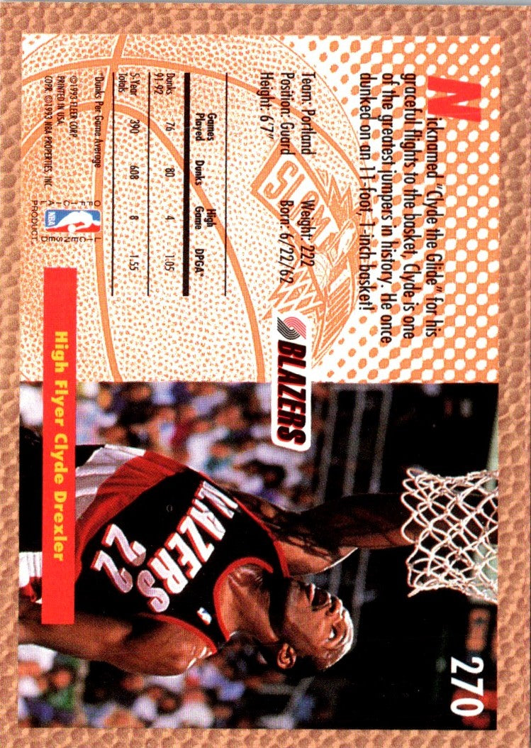 1992 Fleer Tony's Pizza Clyde Drexler