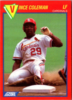 1989 Score Baseball's 100 Hottest Players Vince Coleman #86