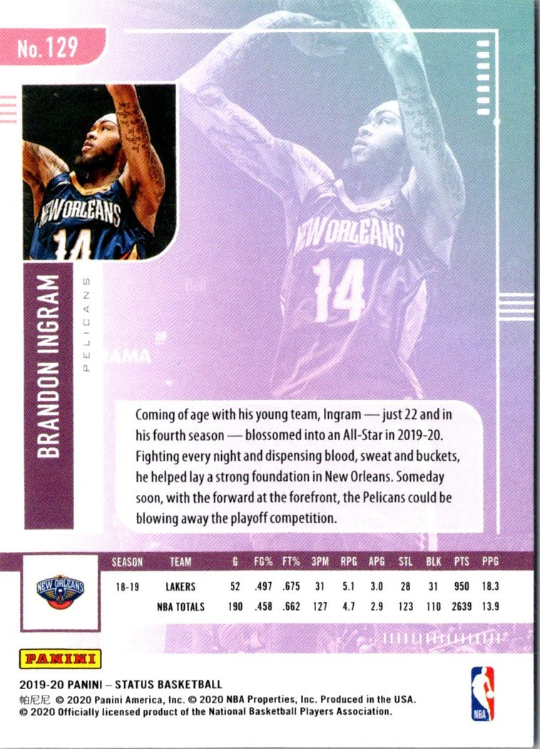 2020 Panini Mosaic Stare Masters Brandon Ingram