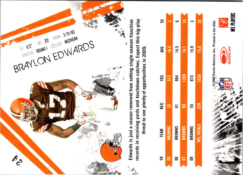 2009 Donruss Braylon Edwards