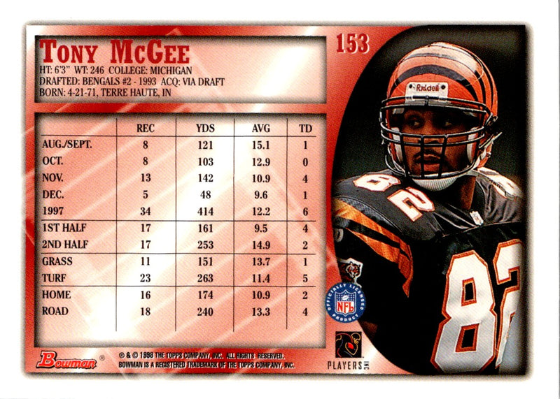 1998 Bowman Tony McGee