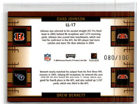 2005 Playoff Prestige League Leaders Foil Chad Johnson/Drew Bennett #LL-17 080/100