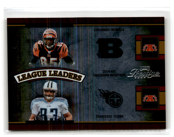 2005 Playoff Prestige League Leaders Foil Chad Johnson/Drew Bennett #LL-17 080/100