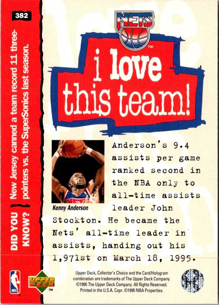 1995 Collector's Choice Kenny Anderson