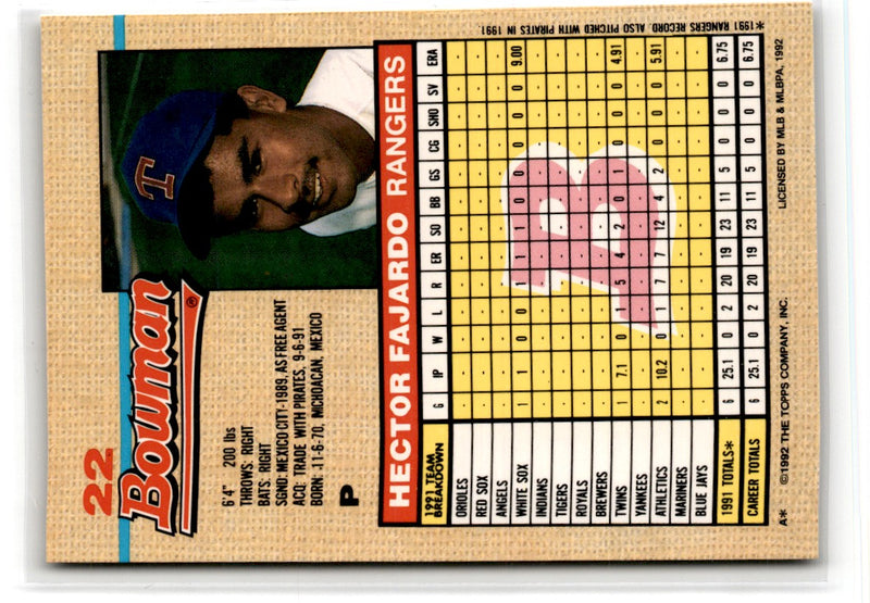 1992 Bowman Hector Fajardo