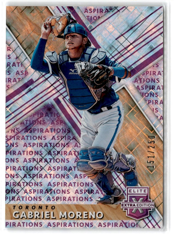 2019 Panini Elite Extra Edition Aspirations Purple Gabriel Moreno #162 151/250