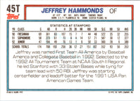 1992 Topps Traded Jeffrey Hammonds #45T Rookie