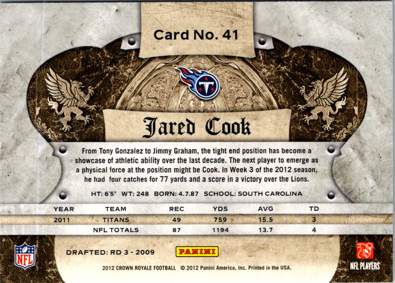 2012 Panini Jared Cook