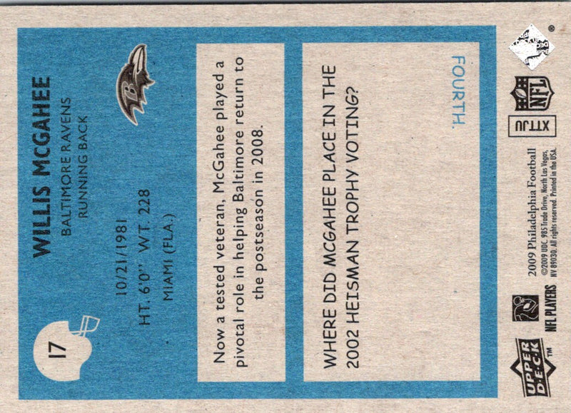 2009 Topps Willis McGahee
