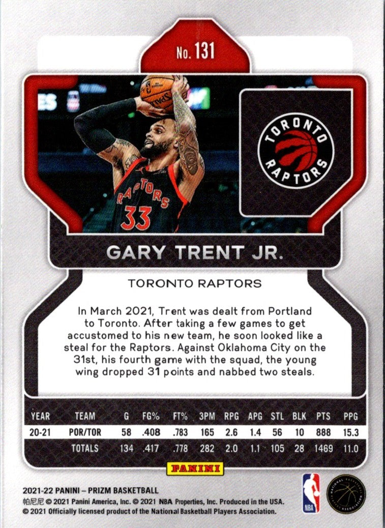 2021 Panini Prizm Gary Trent Jr.