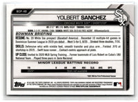 2021 Bowman Chrome Prospects Yolbert Sanchez #BCP-40