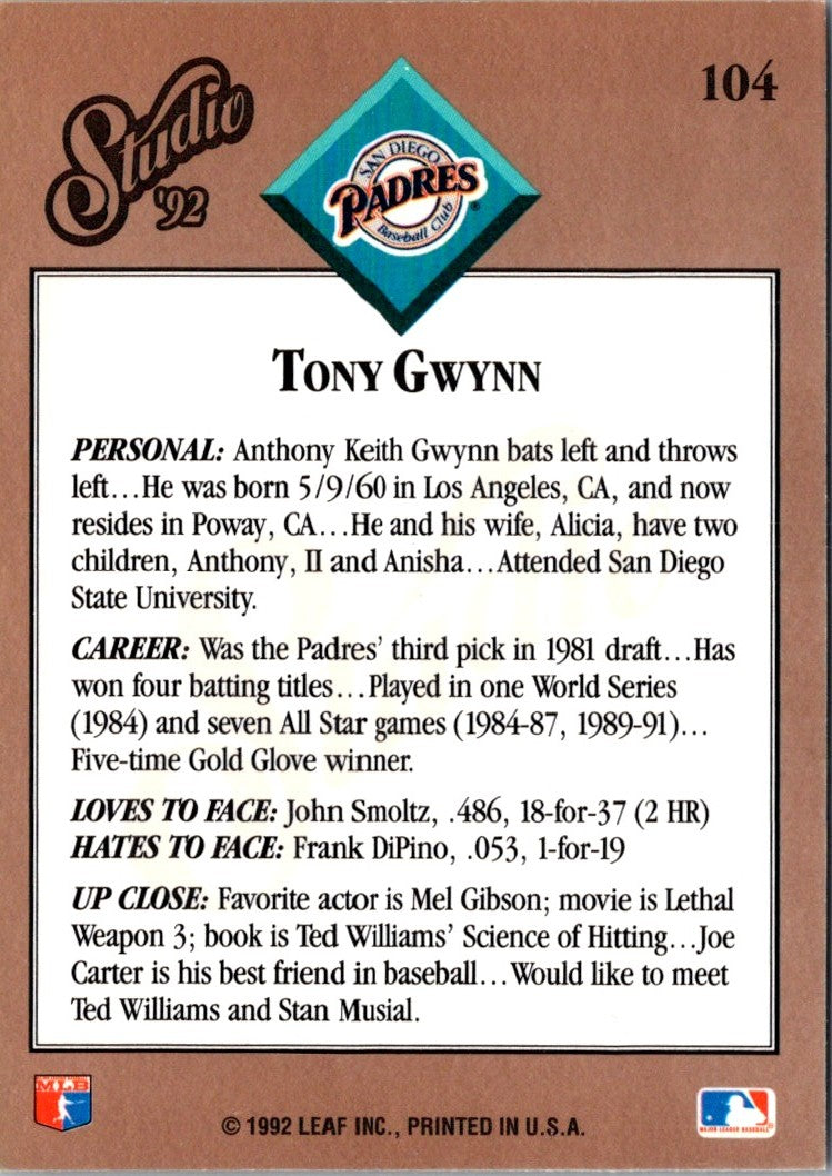 1992 Studio Tony Gwynn