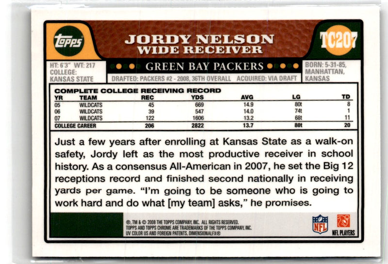 2008 Topps Jordy Nelson