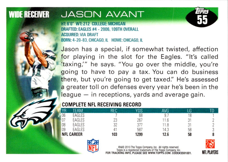 2010 Topps Jason Avant