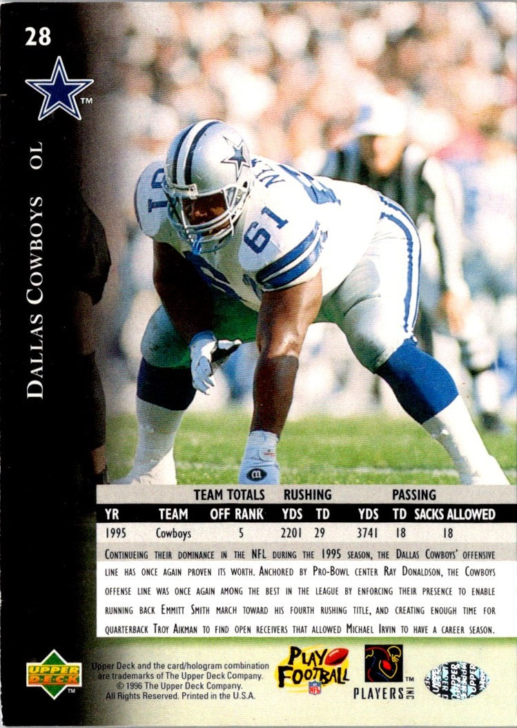 1996 Upper Deck Silver Cowboys Offensive Line