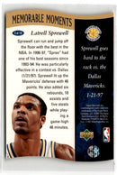 1997 Upper Deck Game Dated Memorable Moments Dikembe Mutombo