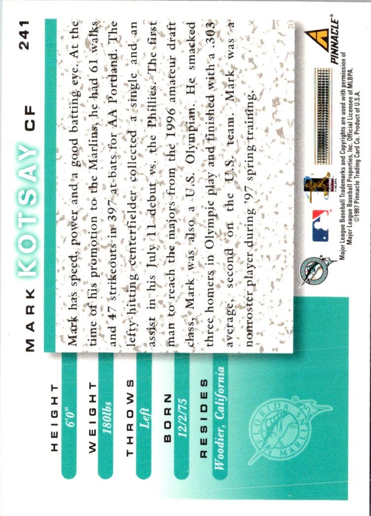 1998 Score Mark Kotsay