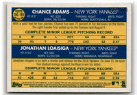 2019 Topps Heritage Bowman Chrome Refractor Chance Adams/Jonathan Loaisiga #THC-189