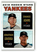 2019 Topps Heritage Bowman Chrome Refractor Chance Adams/Jonathan Loaisiga