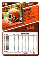 1993 Topps Clay Matthews #496