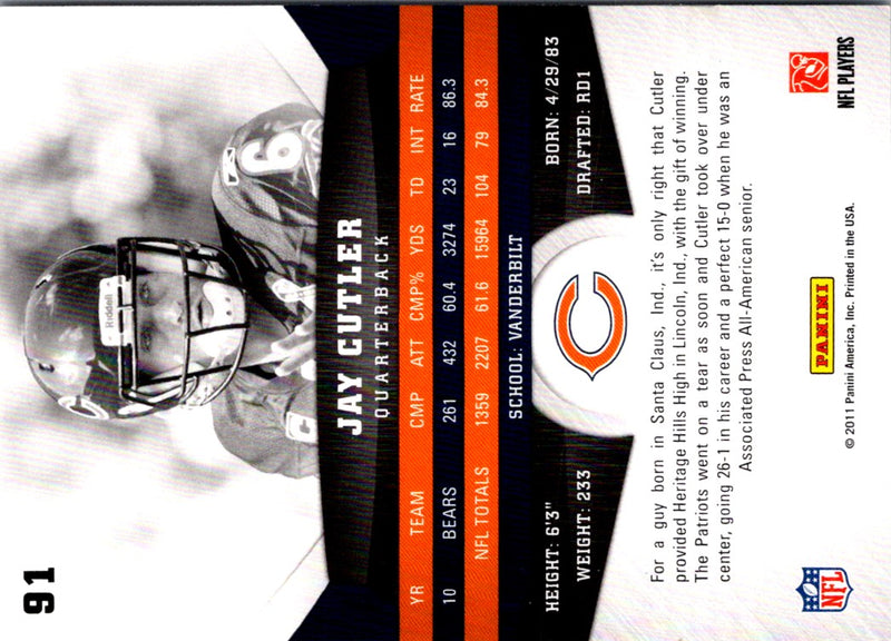 2011 Panini Gridiron Gear Jay Cutler