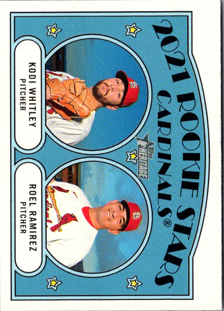 2021 Topps Heritage 2021 Rookie Stars - Cardinals - Kodi Whitley/Roel Ramirez PR50