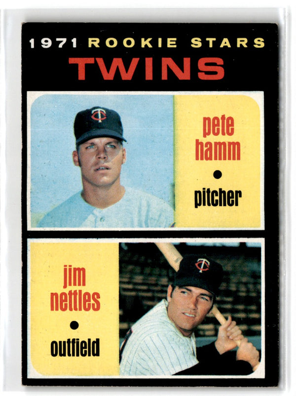 1971 Topps Twins Rookies - Pete Hamm/Jim Nettles #74 Rookie