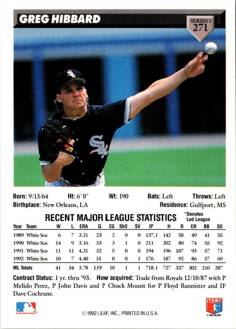 1993 Donruss Greg Hibbard