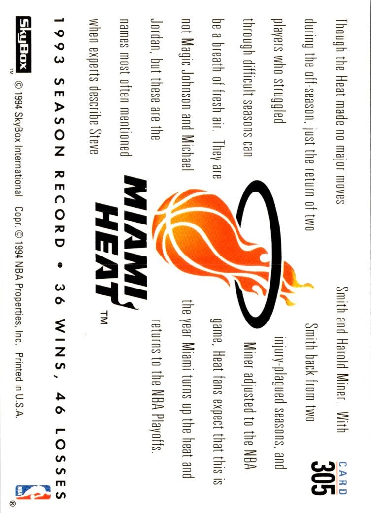 1993 SkyBox Harold Miner/Steve Smith