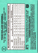 1986 Donruss The Rookies Todd Worrell