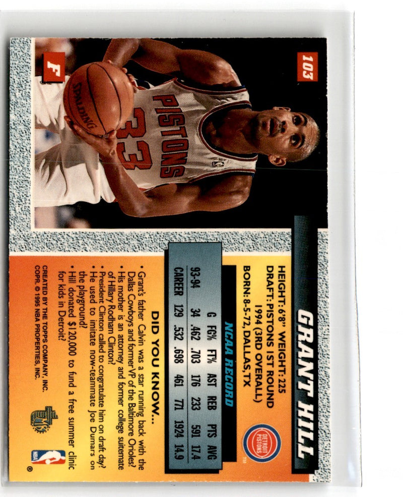 1994 Topps Embossed Grant Hill