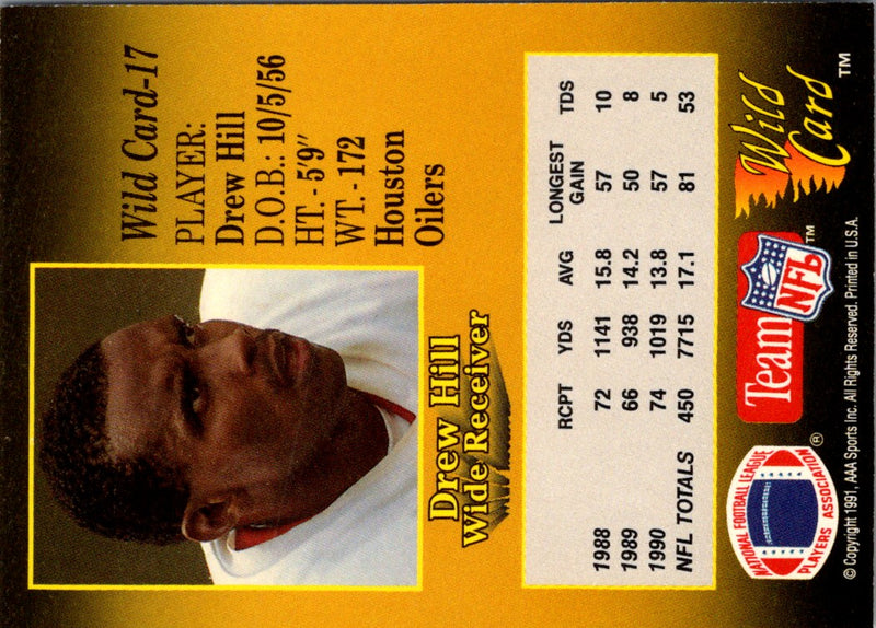 1991 Wild Card Drew Hill