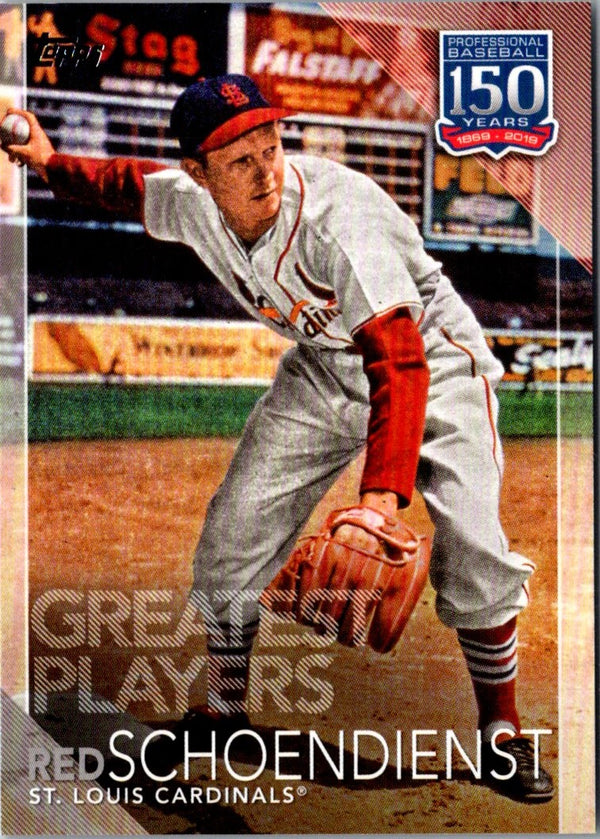 2019 Topps 150 Years of Professional Baseball - Greatest Players Red Schoendienst #GP-41