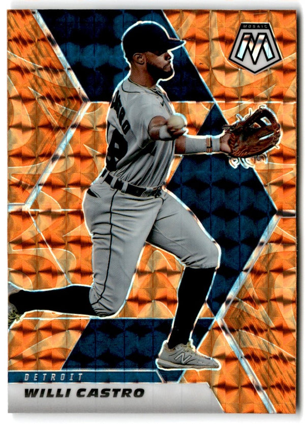 2021 Panini Mosaic Reactive Orange Willi Castro #158