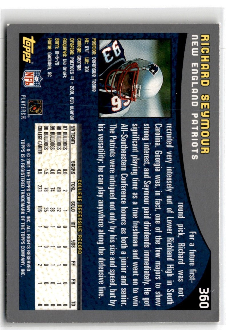 2001 Topps Richard Seymour