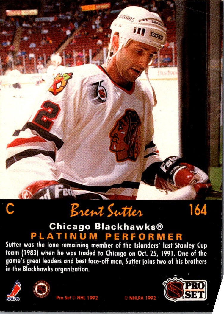 1991 Pro Set Platinum Brent Sutter