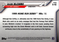 2020 Topps Chrome Update Mark McGwire #U-92