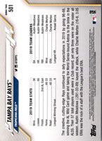 2020 Topps Blue Tampa Bay Rays #501
