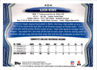 2013 Topps Bjoern Werner #404 Rookie