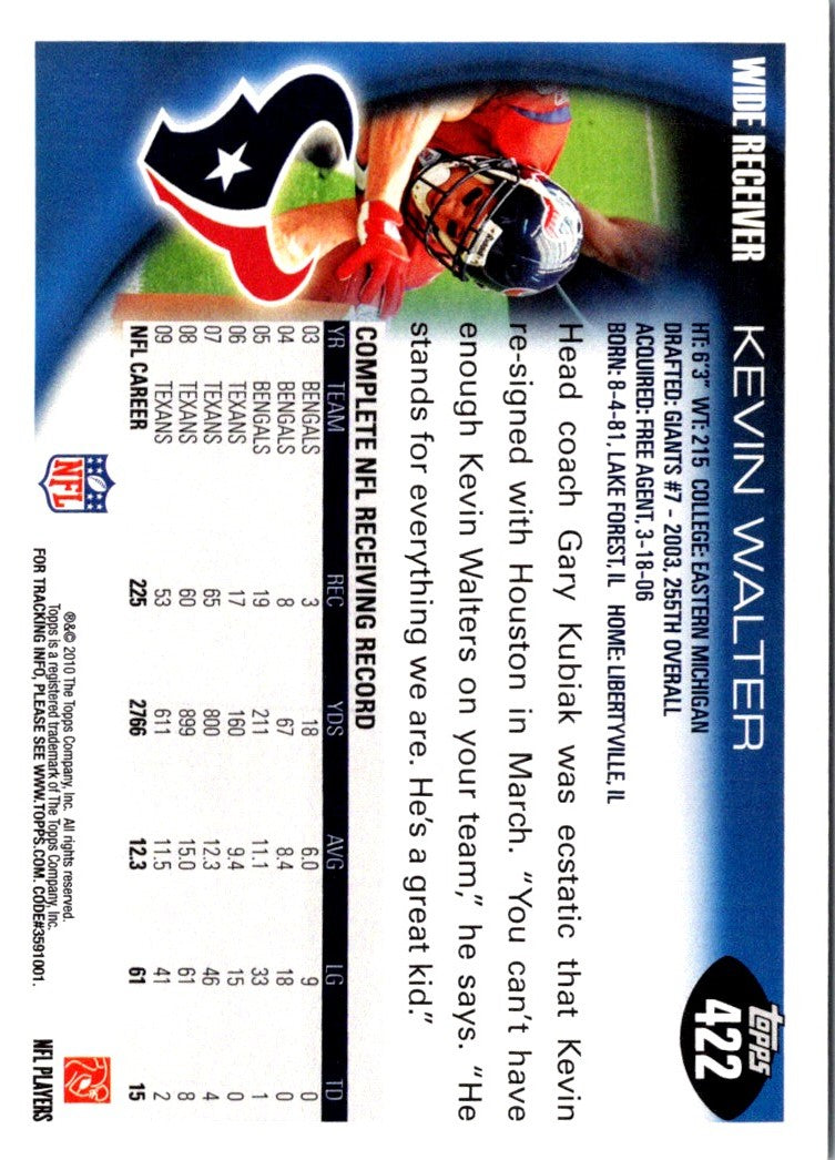 2010 Topps Kevin Walter