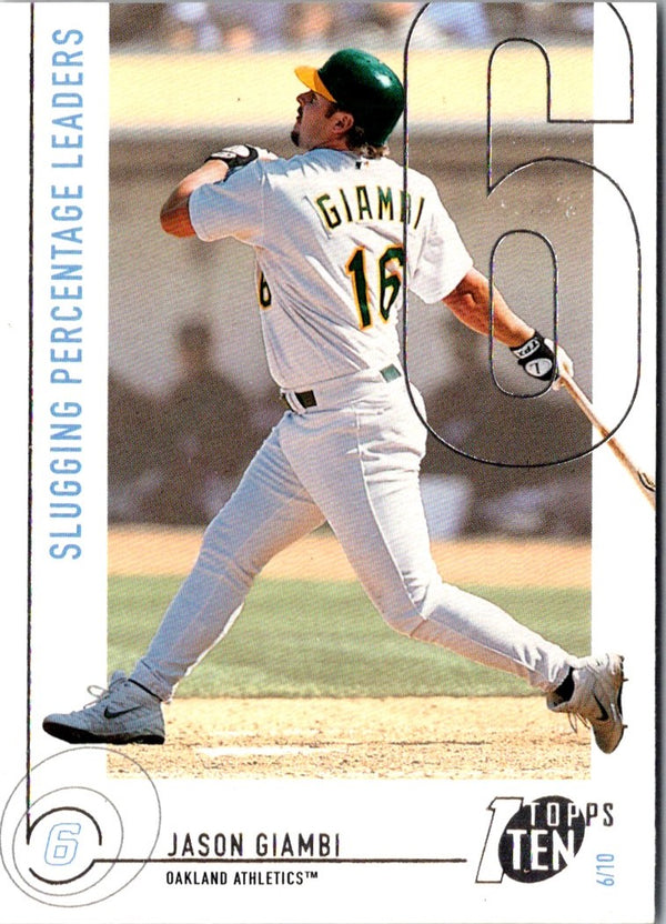 2002 Topps Ten Jason Giambi #67