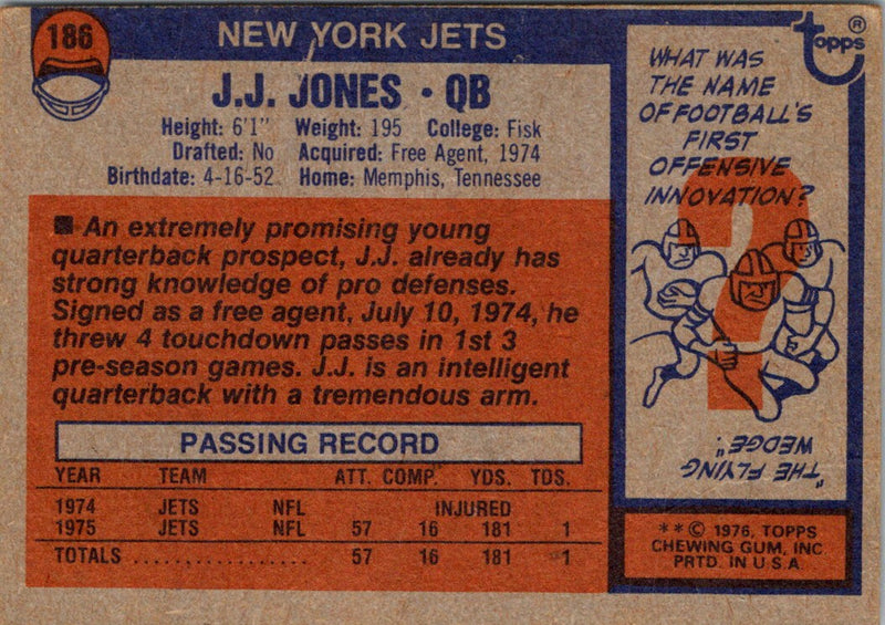 1976 Topps J.J. Jones