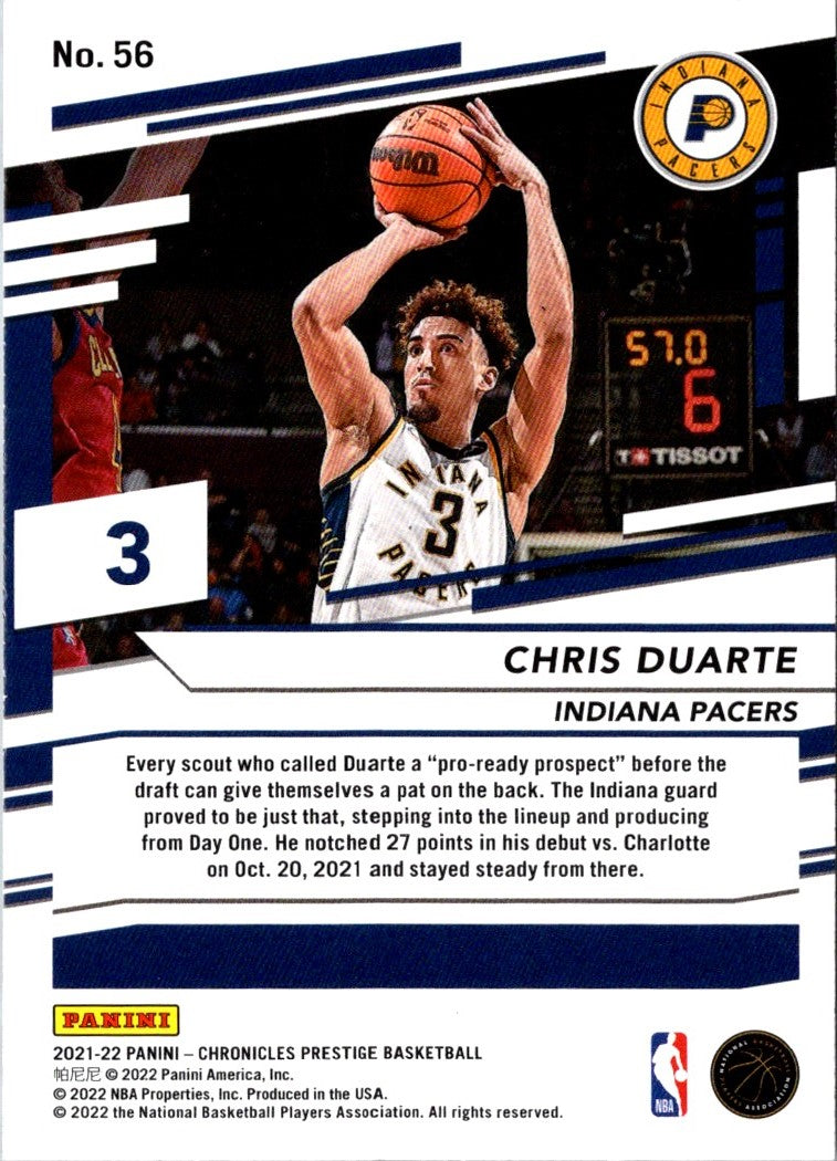 2021 Panini Chronicles Chris Duarte