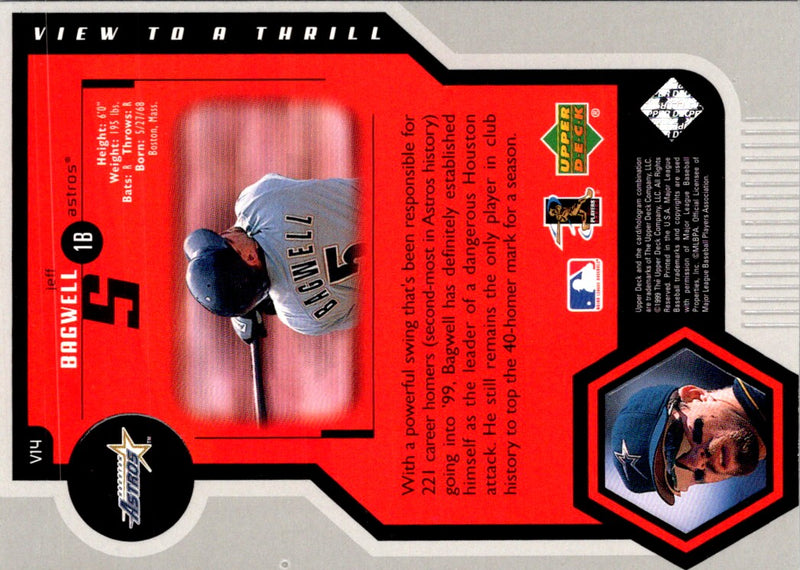 1999 Upper Deck View to a Thrill Jeff Bagwell