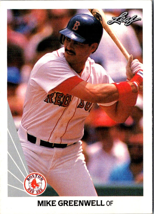 1990 Leaf Mike Greenwell #143