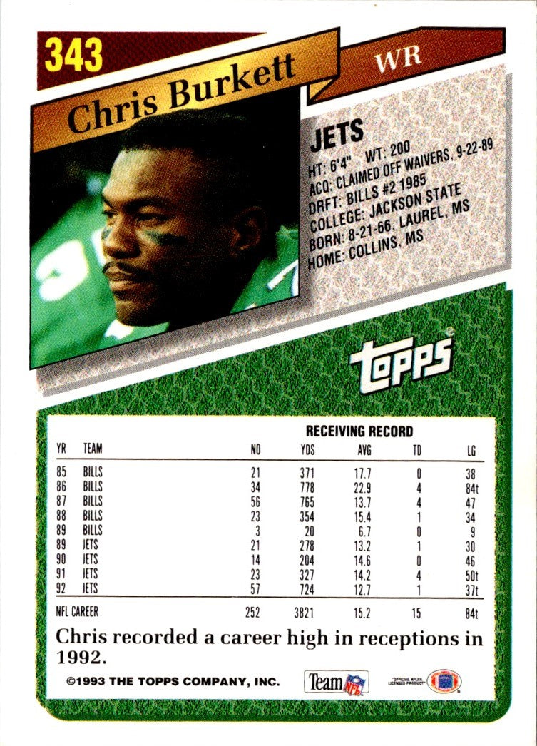 1993 Topps Chris Burkett